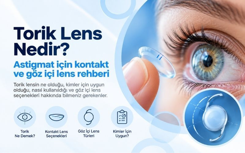Torik lens nedir? Astigmat için kontakt ve göz içi lens rehberi